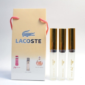 Купить духи (туалетную воду) Подарочный набор Lacoste (3x25ml) women. Продажа качественной парфюмерии. Отзывы о Подарочный набор Lacoste (3x25ml) women.