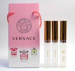 Купить духи (туалетную воду) Подарочный набор Versace (3x25ml) women. Продажа качественной парфюмерии. Отзывы о Подарочный набор Versace (3x25ml) women.