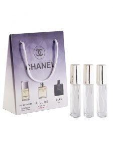 Купить духи (туалетную воду) Chanel Подарочный набор (3x15ml) men. Продажа качественной парфюмерии. Отзывы о Chanel Подарочный набор (3x15ml) men.