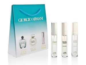 Купить духи (туалетную воду) Giorgio Armani Подарочный набор (3x15ml) women. Продажа качественной парфюмерии. Отзывы о Giorgio Armani Подарочный набор (3x15ml) women.