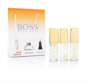 Купить духи (туалетную воду) Hugo Boss Подарочный набор (3x15ml) women. Продажа качественной парфюмерии. Отзывы о Hugo Boss Подарочный набор (3x15ml) women.