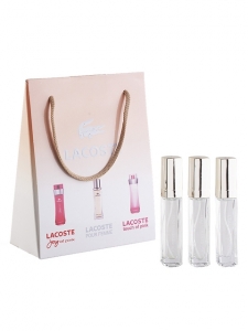 Купить духи (туалетную воду) Lacoste Подарочный набор (3x15ml) women. Продажа качественной парфюмерии. Отзывы о Lacoste Подарочный набор (3x15ml) women.