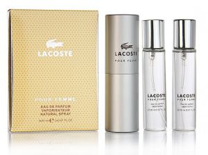 Купить духи (туалетную воду) Lacoste "Pour Femme" Twist & Spray 3х20ml women. Продажа качественной парфюмерии. Отзывы о Lacoste "Pour Femme" Twist & Spray 3х20ml women.