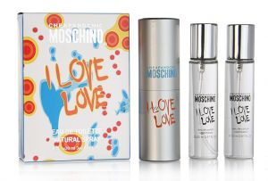 Купить духи (туалетную воду) Moschino "I Love Love" Twist & Spray 3х20ml women. Продажа качественной парфюмерии. Отзывы о Moschino "I Love Love" Twist & Spray 3х20ml women.