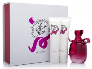 Купить духи (туалетную воду) Подарочный набор 3в1 Nina Ricci "Ricci Ricci for WOMEN". Продажа качественной парфюмерии. Отзывы о Подарочный набор 3в1 Nina Ricci "Ricci Ricci for WOMEN".