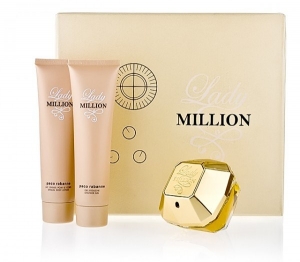 Купить духи (туалетную воду) Подарочный набор 3в1 Paco Rabanne "Lady Million for WOMEN". Продажа качественной парфюмерии. Отзывы о Подарочный набор 3в1 Paco Rabanne "Lady Million for WOMEN".